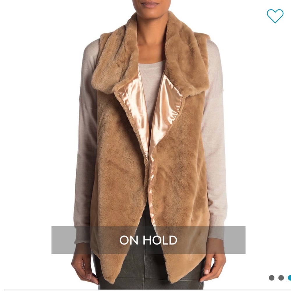 NWOT Catherine Malandrino Faux Fur Vest